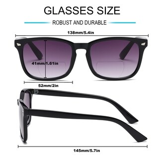 Foto 6 | Foto 6 | Gafas De Sol Bifocales Fsrtep Classic Retro Reading Paquete De 3 Unidades 1 5 Unidades - Venta Internacional.