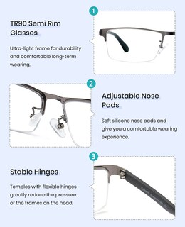 Foto 5 | Foto 5 | Gafas Cyxus Con Bloqueo De Luz Azul Para Hombre Crystal Lens - Venta Internacional.