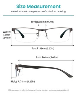 Foto 6 | Foto 6 | Gafas Cyxus Con Bloqueo De Luz Azul Para Hombre Crystal Lens - Venta Internacional.