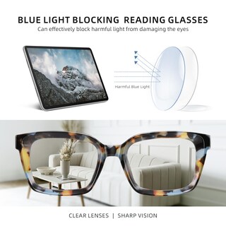 Foto 4 | Foto 4 | Gafas De Lectura Xvxv Con Resorte Que Bloquean La Luz Azul Paquete De 3 - Venta Internacional.