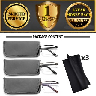 Foto 6 | Foto 6 | Gafas De Lectura Con Luz Azul Jjwell Para Hombre  Paquete De 3 Con Bolsas - Venta Internacional.