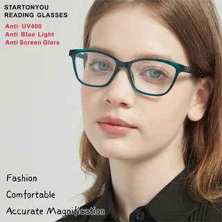 Foto 2 | Foto 2 | Gafas De Lectura Startonyou Para Mujer Paquete De 3 Unidades Color Azul Claro Y 2 5 Dioptrías - Venta Internacional.