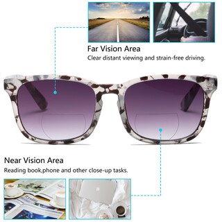 Foto 5 | Foto 5 | Gafas De Sol Bifocales Fsrtep Classic Retro Reading Paquete De 3 Unidades +2.0 - Venta Internacional.