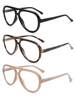 Foto 3 | Foto 3 | Gafas De Lectura Amomoma Retro Aviator Blue Light Block 1.0x - Venta Internacional.