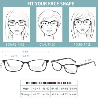 Foto 4 | Foto 4 | Gafas De Lectura Bifocales Sunamoy Que Bloquean La Luz Azul Para Mujer - Venta Internacional.