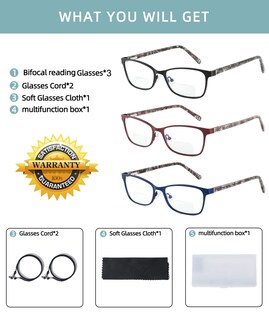 Foto 7 | Foto 7 | Gafas De Lectura Bifocales Sunamoy Que Bloquean La Luz Azul Para Mujer - Venta Internacional.