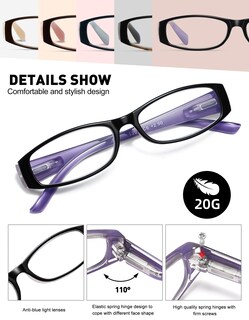 Foto 3 | Foto 3 | Gafas De Lectura Soctick Con Bloqueo De Luz Azul Paquete De 5 Unidades 1 50 - Venta Internacional.