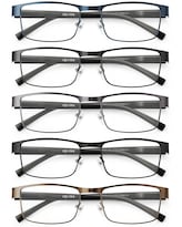 Gafas De Lectura Jolisu Con Marco De Metal Que Bloquea La Luz Azul  5 Unidades - Venta Internacional.