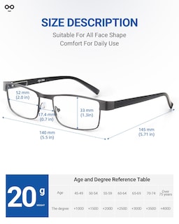 Foto 2 | Foto 2 | Gafas De Lectura Jolisu Con Marco De Metal Que Bloquea La Luz Azul 5 Unidades - Venta Internacional.
