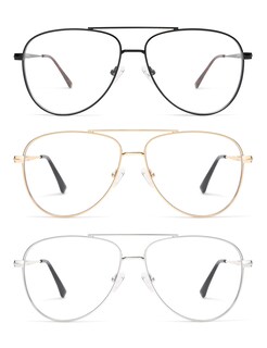 Foto 1 | Foto 1 | Gafas De Lectura Amomoma Trendy Aviator Blue Light Block 1.50x - Venta Internacional.