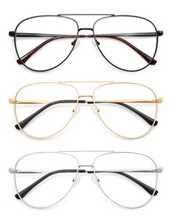 Foto 3 | Foto 3 | Gafas De Lectura Amomoma Trendy Aviator Blue Light Block 1.50x - Venta Internacional.