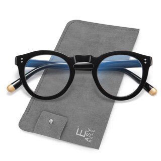 Foto 1 | Foto 1 | Gafas De Lectura Easy Read Retro Redondas Azul Bloque De Luz +1 75 - Venta Internacional.