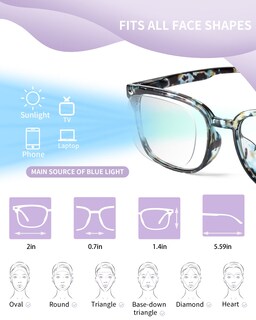 Foto 6 | Foto 6 | Gafas De Lectura Novivon Blue Light Blocking 2.0+  Paquete De 6 - Venta Internacional.