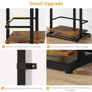 Foto 3 | Foto 3 | Bookshelf Hosfais - Estantería De Madera De 5 Niveles  Color Marrón Rústico - Venta Internacional.