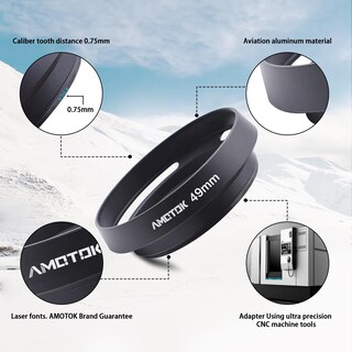 Foto 3 | Foto 3 | Parasol Para Lente De Cámara Amotok De 49 Mm Compatible Con Lentes De Todas Las Marcas - Venta Internacional.