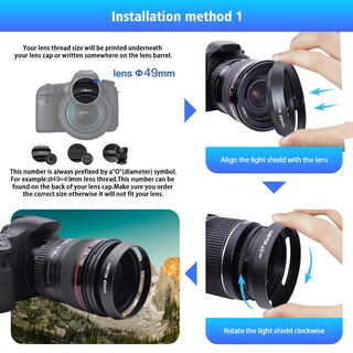 Foto 4 | Foto 4 | Parasol Para Lente De Cámara Amotok De 49 Mm Compatible Con Lentes De Todas Las Marcas - Venta Internacional.