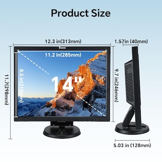 Foto 5 | Foto 5 | Monitor Lcd Eyoyo De 14 Pulgadas 1024x768 Hdmi/vga/av/bnc Con Altavoz - Venta Internacional.