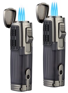 Foto 1 | Foto 1 | Encendedor De Cigarros Tomolo Triple Jet Flame Butano Recargable Paquete De 2 - Venta Internacional.