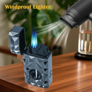 Foto 2 | Foto 2 | Encendedor De Linterna Vrufamt 3 Jet Flame Con Cortador Y Punzón - Venta Internacional.