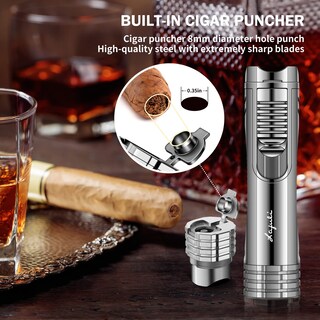 Foto 3 | Foto 3 | Encendedor De Linterna Recargable Todo En Uno De Cigar Accessories Lafuli - Venta Internacional.