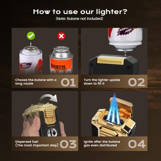 Foto 7 | Foto 7 | Encendedor De Linterna Pumboom 5 En 1 Con Cortador En V Punzón Y Soporte - Venta Internacional.