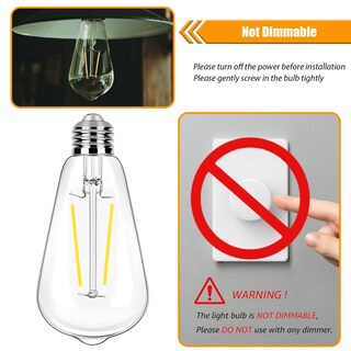 Foto 6 | Foto 6 | Bombilla Led Winsaled Edison St19 4 W 5000 K 400 Lm E26 Paquete De 12 - Venta Internacional.