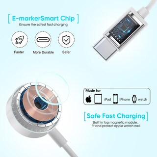 Foto 4 | Foto 4 | Cargador Nuinno Super Fast Para Apple Watch Y Iphone 16 Con Cable - Venta Internacional.