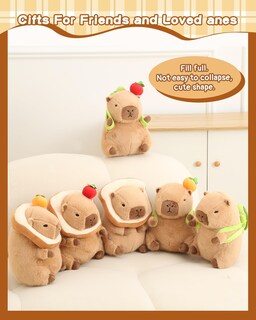 Foto 7 | Foto 7 | Peluche Bestsea Kawaii Bonito Capibara Con Mochila Tipo Tortuga 30 Cm - Venta Internacional.