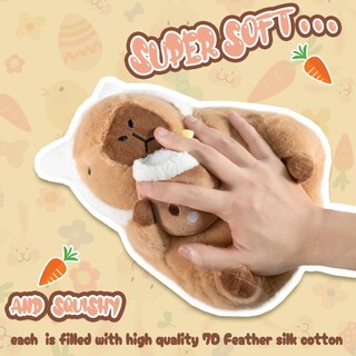 Foto 3 | Foto 3 | Almohada De Felpa Chdblock Rabbit Capybara Para Niños De 28 Cm - Venta Internacional.