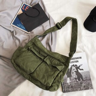 Foto 2 | Foto 2 | Bandolera Gaxos Aesthetic Vintage De Lona Verde Para Mujer - Venta Internacional.