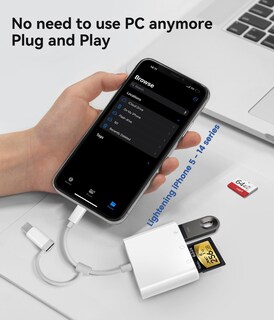 Foto 3 | Foto 3 | Lector De Tarjetas Sd Trail Game Cameras Viewer Para Iphone Ipad - Venta Internacional.