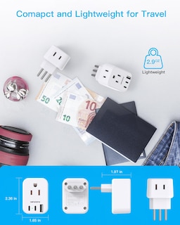 Foto 4 | Foto 4 | Adaptador De Alimentación Hanycony Italia Tipo L Con 2 Salidas 3 Usb - Venta Internacional.