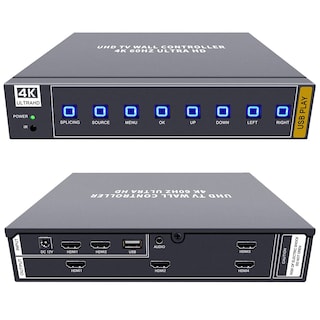 Foto 2 | Foto 2 | Controlador De Pared De Vídeo Iseevy 4k60 Hdmi Usb Uhd 2x2 1x2 2x1 1x3 3x1 1x4 4x1 - Venta Internacional.