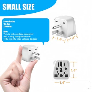 Foto 5 | Foto 5 | Adaptador De Enchufe De Viaje Fertrey Ee. Uu. A Ue Reino Unido Au Nc Jp Asia It Br Ch - Venta Internacional.