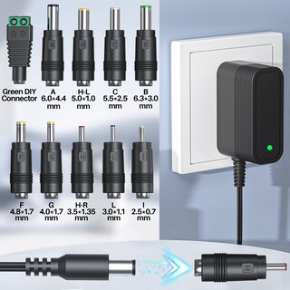 Foto 3 | Foto 3 | Adaptador De Corriente Alterna De 12 V 1 A Con 10 Conectores Intercambiables - Venta Internacional.