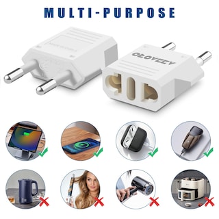 Foto 5 | Foto 5 | Adaptador De Enchufe Ofoaeea De Ee. Uu. A Europa Tipo C/f Paquete De 6 Unidades 6a 125-250 V - Venta Internacional.