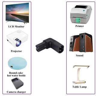 Foto 7 | Foto 7 | Adaptador De Corriente Alterna Aaotokk C8 A C7 2 5 A 250 V 90 Grados Arriba Y Abajo Paquete De 2 - Venta Internacional.