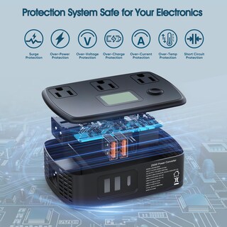 Foto 5 | Foto 5 | Adaptador De Viaje Con Convertidor De Voltaje De 220 V A 110 V 250 W Con Pantalla Lcd - Venta Internacional.