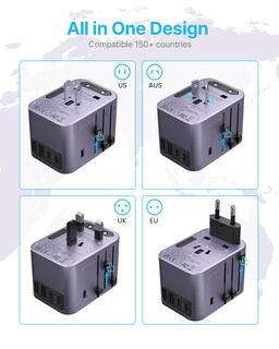 Foto 2 | Foto 2 | Adaptador De Viaje Vintar Universal Power 6a 3 Usb C 2 Puertos Usb - Venta Internacional.