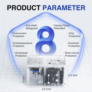Foto 7 | Foto 7 | Adaptador De Viaje Dailylife Convertidor De 220 V A 110 V Con Puertos Usb - Venta Internacional.