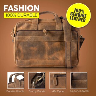 Foto 5 | Foto 5 | Maletín Komal's Passion Leather Para Portátil De 18 Pulgadas Buffalo Leather - Venta Internacional.