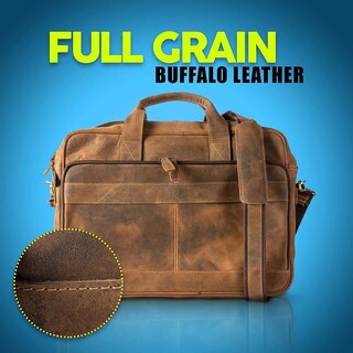 Foto 7 | Foto 7 | Maletín Komal's Passion Leather Para Portátil De 18 Pulgadas Buffalo Leather - Venta Internacional.
