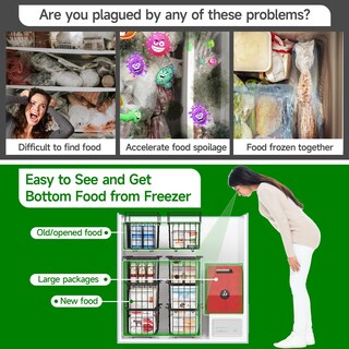 Foto 3 | Foto 3 | Cestas De Congelador Locvcda Para Congelador Horizontal De 5 A 7 Pies Cúbicos  Paquete De 3 - Venta Internacional.