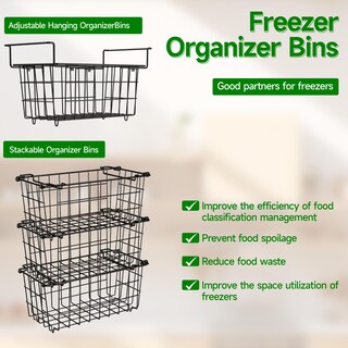 Foto 6 | Foto 6 | Cestas De Congelador Locvcda Para Congelador Horizontal De 5 A 7 Pies Cúbicos  Paquete De 3 - Venta Internacional.