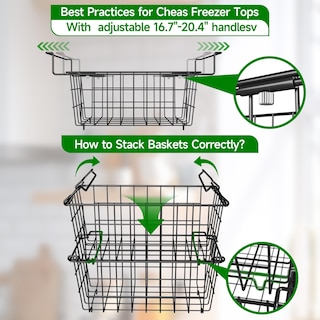 Foto 7 | Foto 7 | Cestas De Congelador Locvcda Para Congelador Horizontal De 5 A 7 Pies Cúbicos  Paquete De 3 - Venta Internacional.