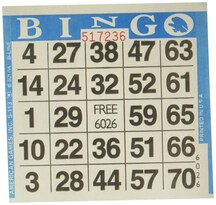 Bingo Paper American Games 1 Onza Azul (500 Hojas) Con Tarjetas - Venta Internacional.