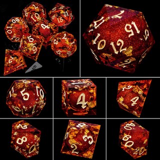 Foto 6 | Foto 6 | Juego De Dados Aruohha Liquid Core Dnd De 7 Piezas De Resina Para D&d Con Caja - Venta Internacional.