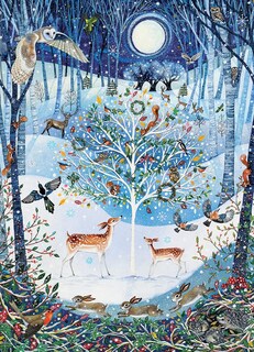 Foto 1 | Foto 1 | Puzzle Cobble Hill Winter Woodland De 500 Piezas Con Póster - Venta Internacional.