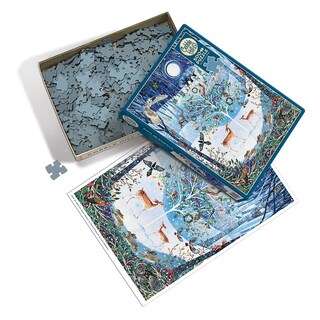 Foto 3 | Foto 3 | Puzzle Cobble Hill Winter Woodland De 500 Piezas Con Póster - Venta Internacional.