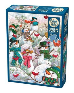 Foto 4 | Foto 4 | Puzle Cobble Hill Hill Con Muchos Muñecos De Nieve 500 Piezas - Venta Internacional.